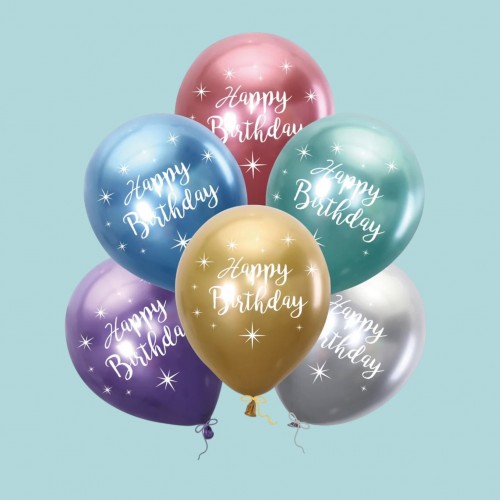 6 Adet Doğum Günü Helyum Balon (Ek Ürün Olarak Satılır)