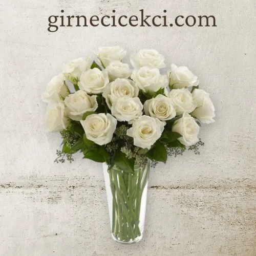 21 Beyaz Gül Vazosu 21 Beyaz Gül Vazosu