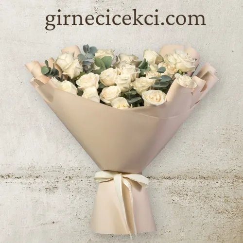 25 Beyaz Gül Buketi 25 Beyaz Gül Buketi