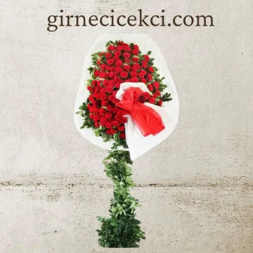 Kırmızı Karanfil Açılış Düğün Çelenk Kırmızı Karanfil Açılış Düğün Çelenk